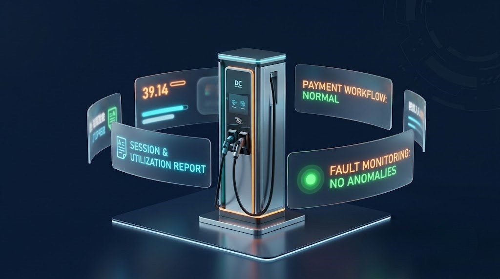 EV charging management software dashboard