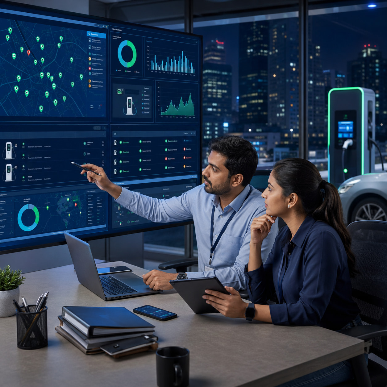 EV charger logistics and dispatch planning